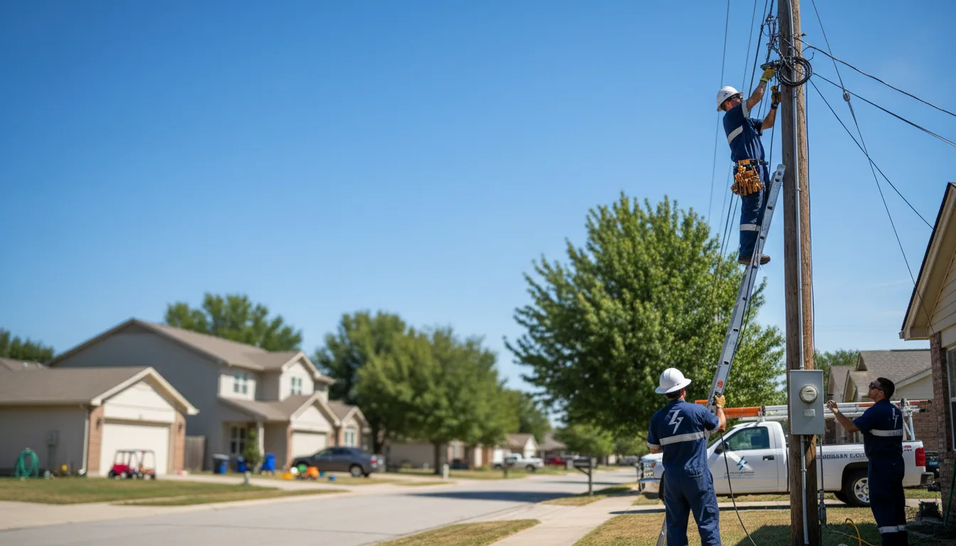 Residential electrician providing installation services in Deerfield, MO